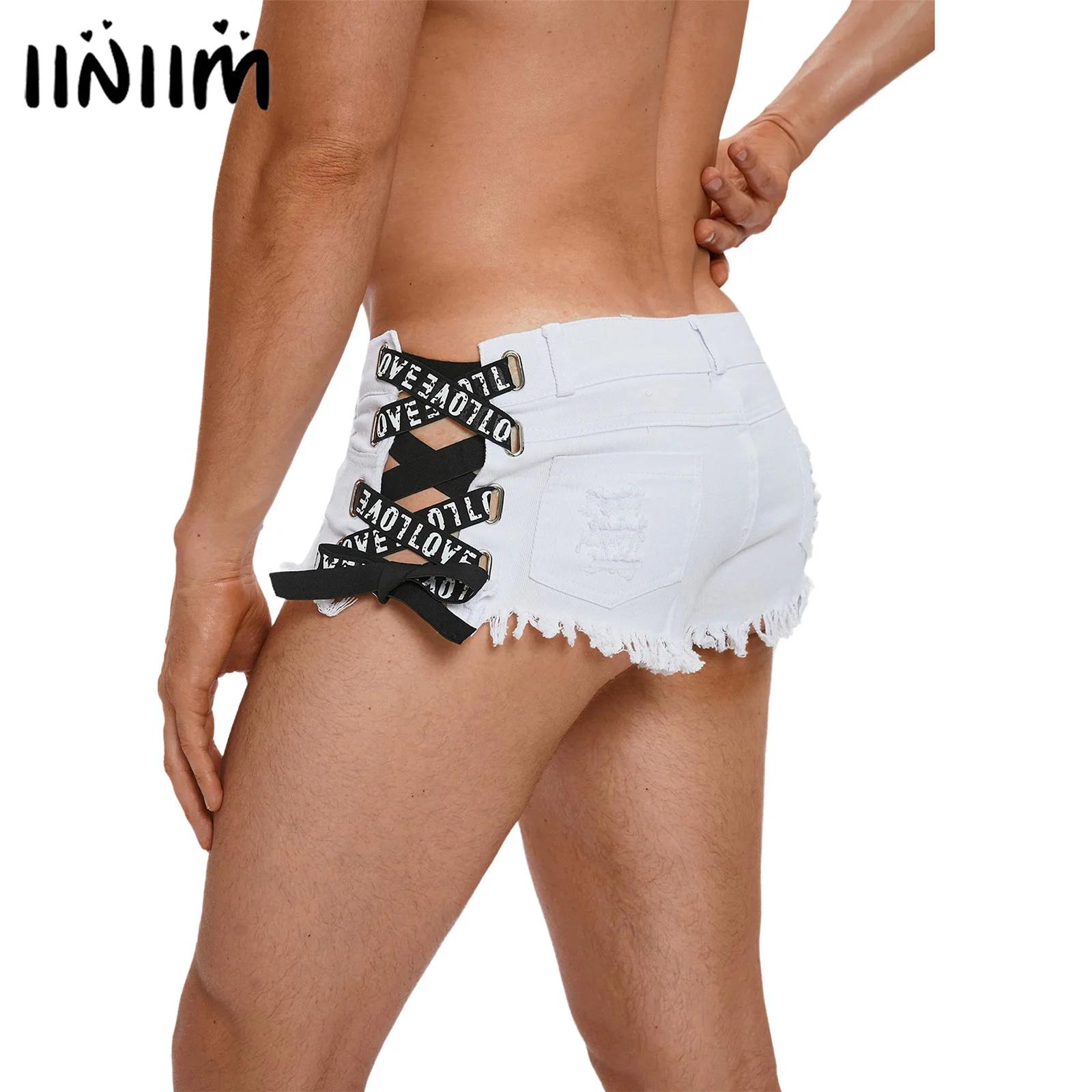 Skinny Jeans Ripped - Erkekler için İnce Bel, Çapraz Bantlı,