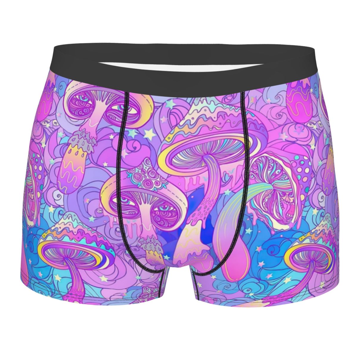 Men'S Fashion Underwear - Erkek Moda Psychedelic Sihirli Mantar Baskı