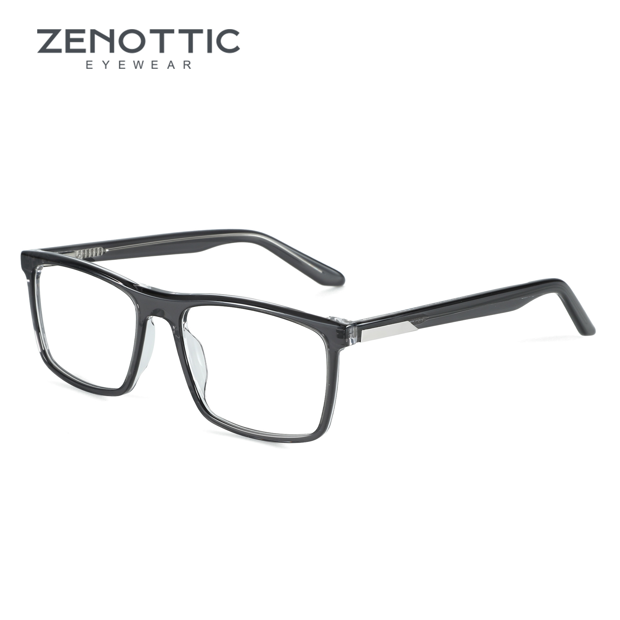 Men'S Fashion Non Prescription Glasses - ZENOTTIC Trend Asetat Optik Gözlük Büyük