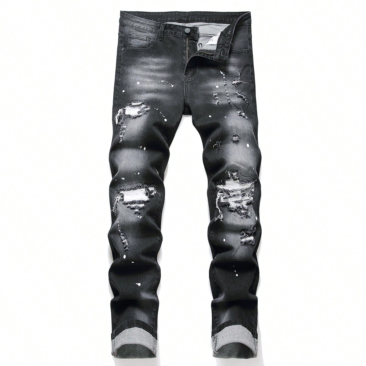 Skinny Jeans Ripped - Yüksek Esnek Erkek Dar Kesim Yırtık