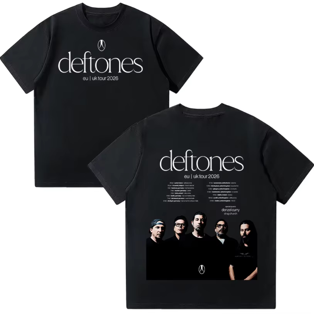 Men'S Fashion Uk 2026 - Deftones AB İngiltere Turu 2026 T-shirt