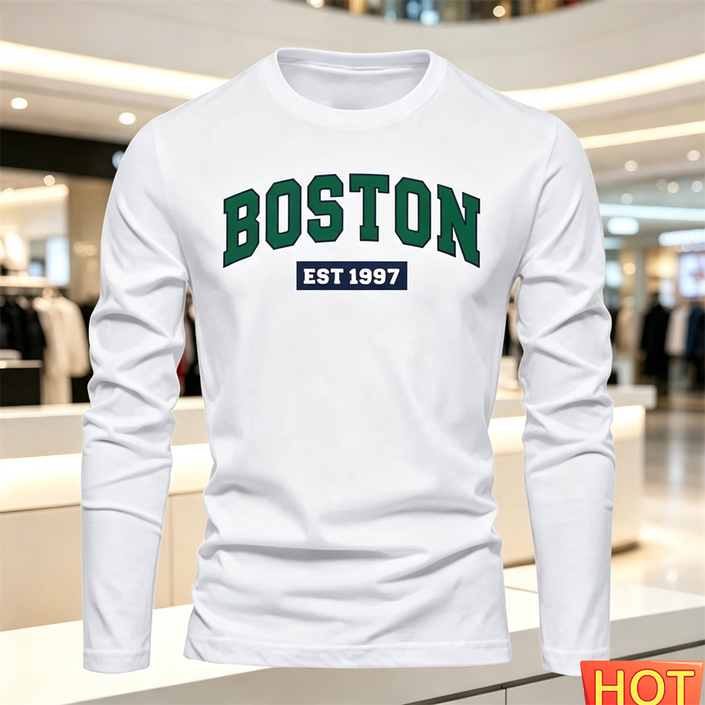 Men'S Fashion Outfits - Sonbahar Yaz Erkek Uzun Kollu Tişört
