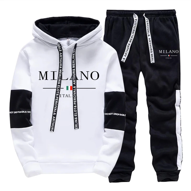 Men'S Fashion Hoodie - Erkek Takımı/Hoodie/Pantolon İtalya Trend Hoodie Spor