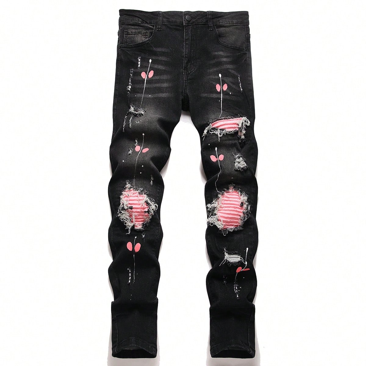 Skinny Jeans Ripped - Yüksek Esnekliğe Sahip Erkek Yırtık Kot