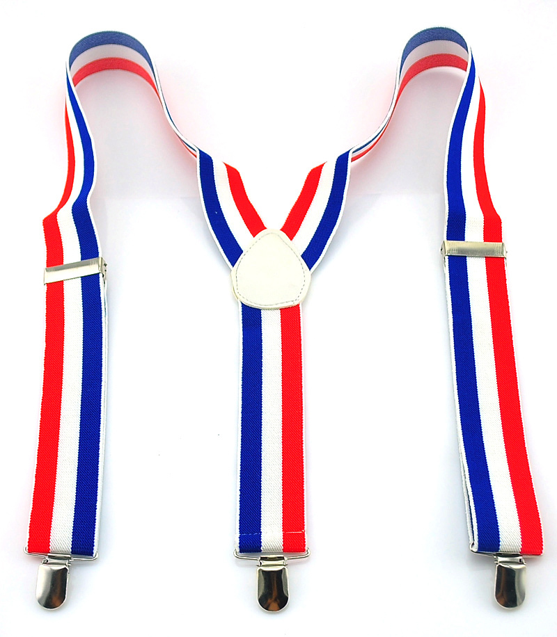 Suspenders Clip Men - Yeni 3.5cm Genişliğinde 6 Çizgili Askılar