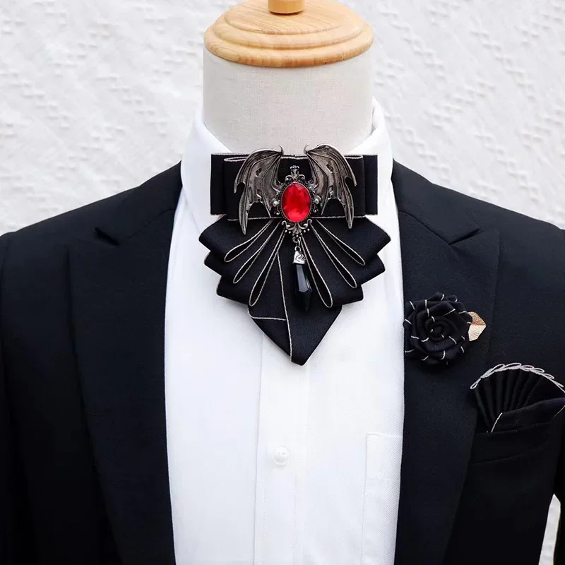 Mens Fashion Dress Shirts - Erkek papyon broş Set İngiliz kore