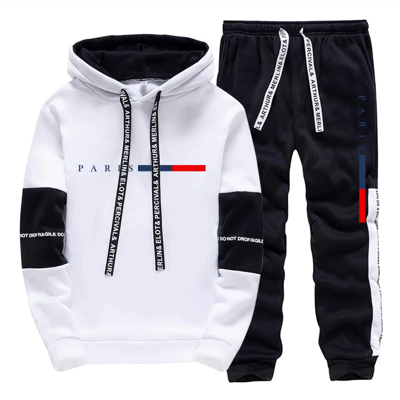 Men'S Fashion Hoodie - Erkek Takımı/Hoodie/Pantolon Paris Modası Sonbahar Kış