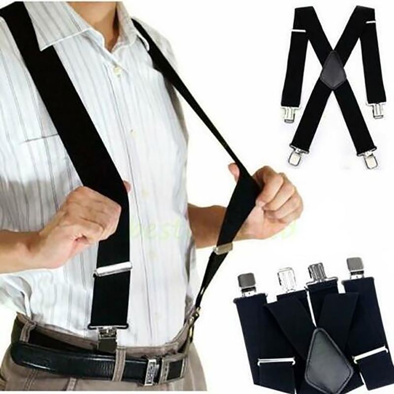 Suspenders Clip Men - 4 Klipler 2.5/3.5 CM Geniş Erkek