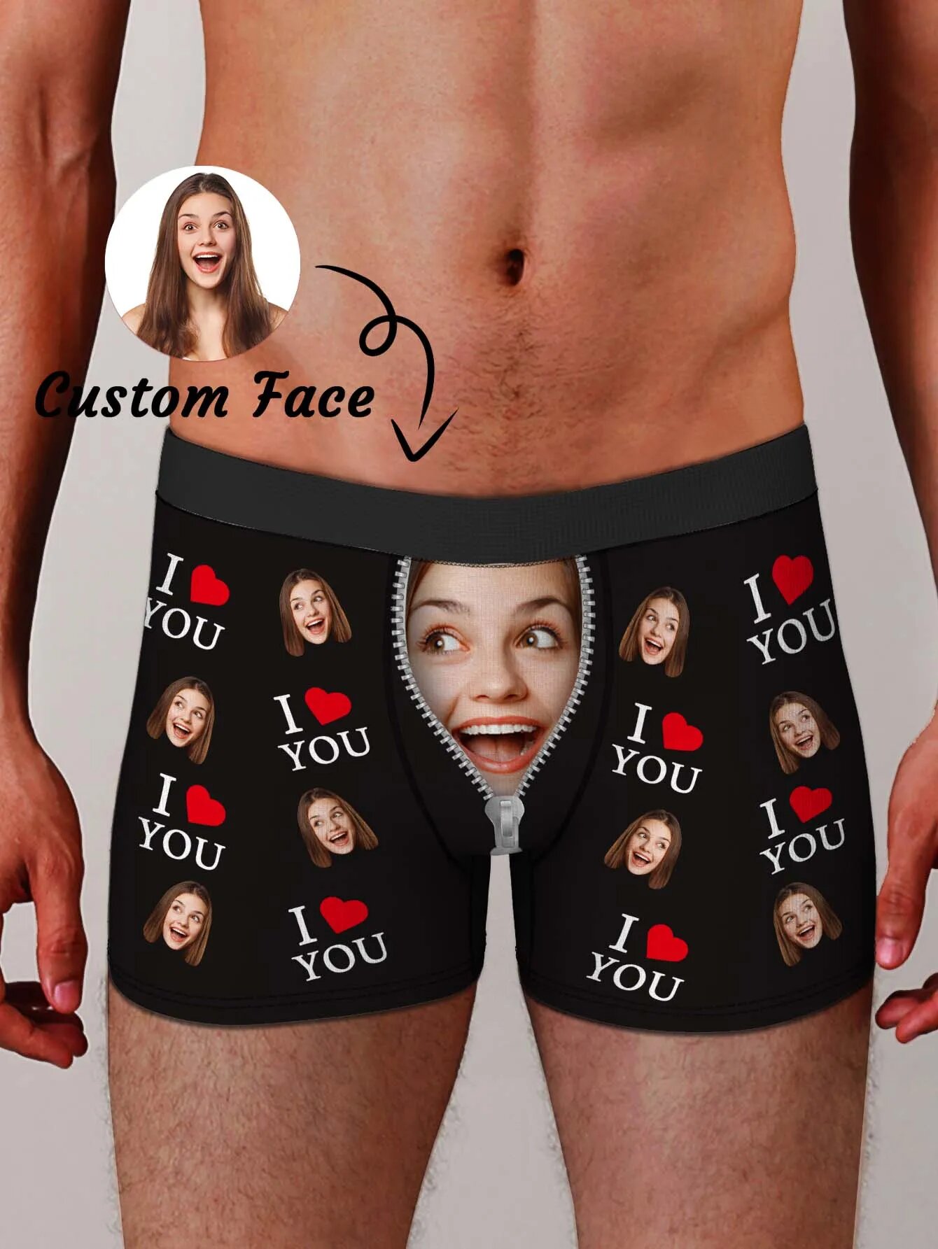 Men'S Fashion Underwear - Özel Fotoğraf Erkek Boxer Külot Kişiselleştirilmiş