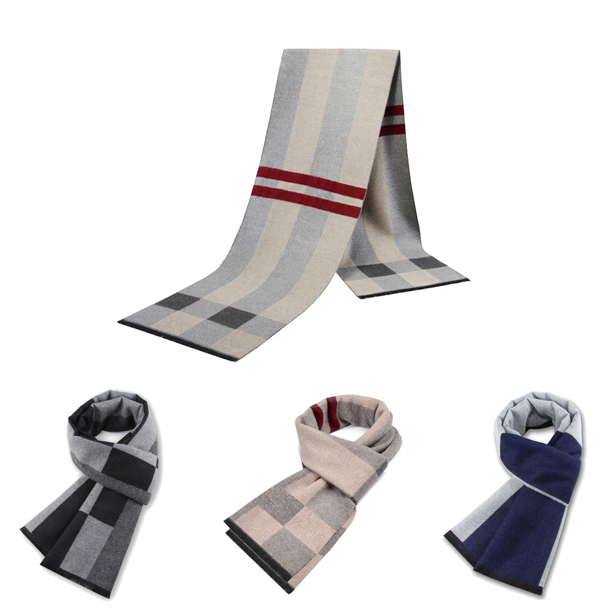 Men Scarf Wool - Erkekler Eşarp Adam Kış Kopya Kaşmir
