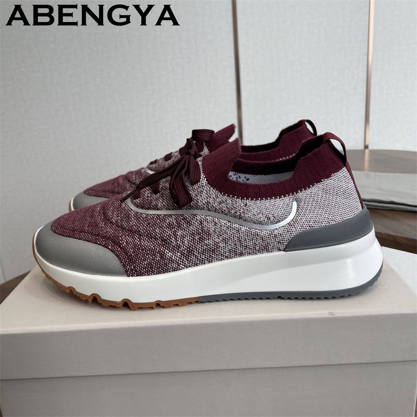 Men'S Fashion Loafers - Erkekler yeni çok renkli örme loafer'lar
