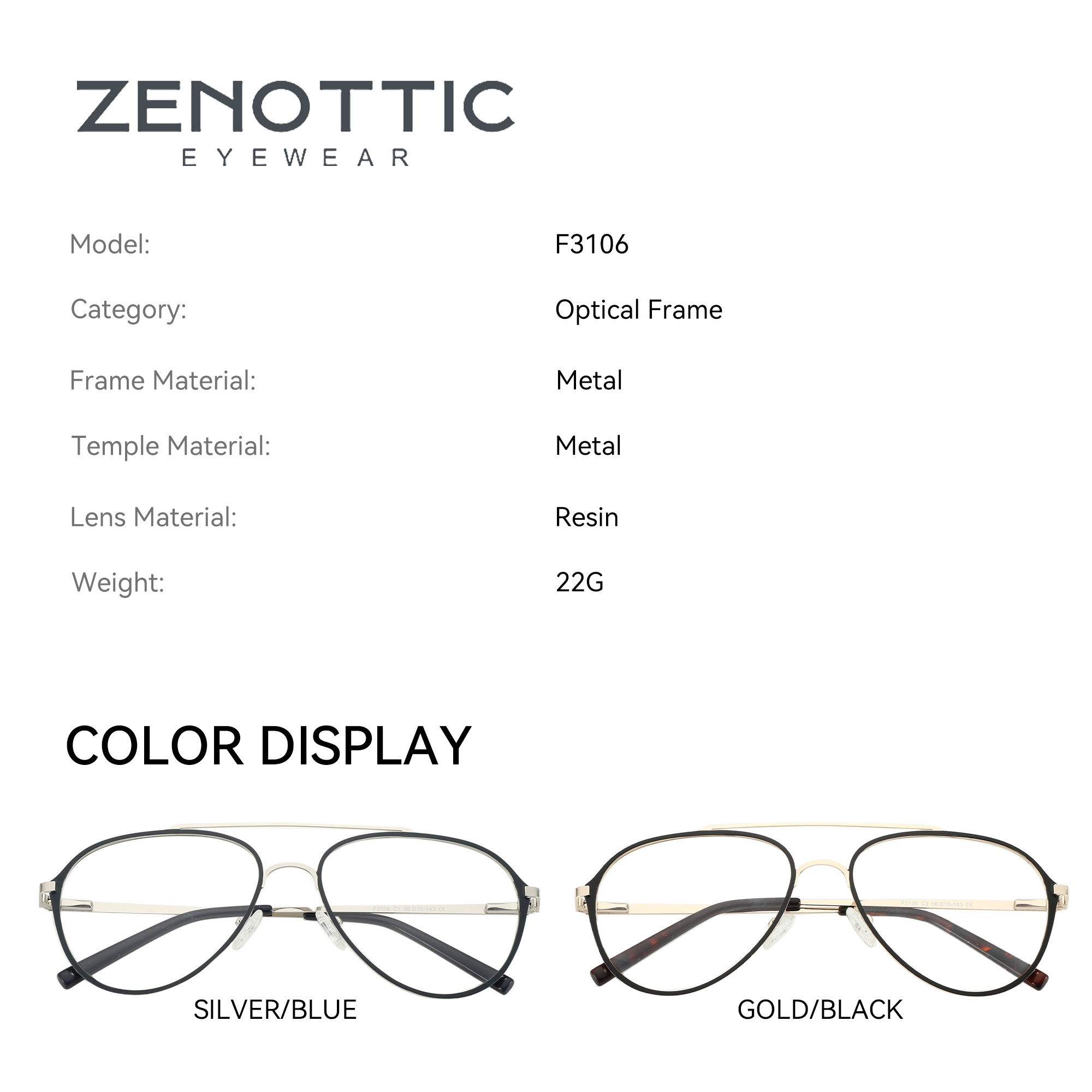 ZENOTTIC yeni moda Pilot optik - Men'S Fashion Non Prescription Glasses incelemesi ve fiyatı