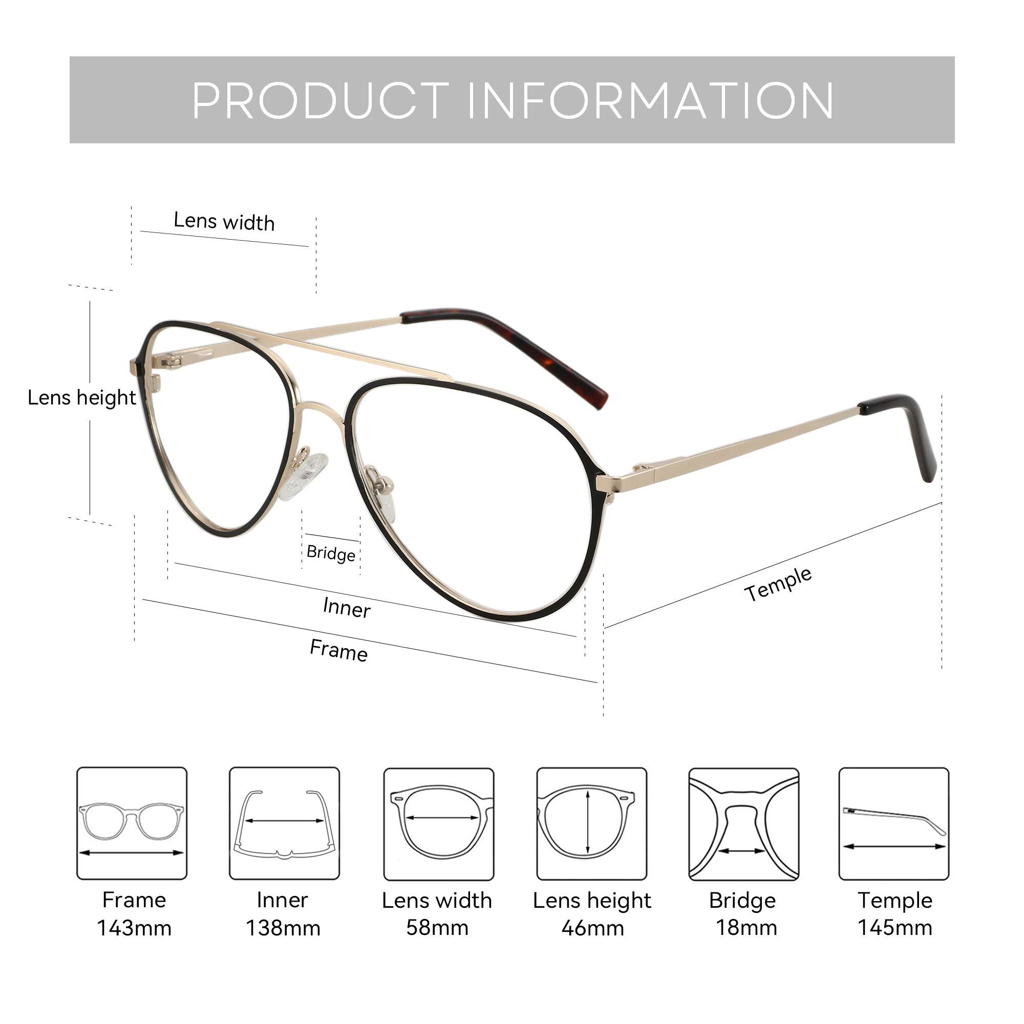 ZENOTTIC yeni moda Pilot optik - Men'S Fashion Non Prescription Glasses incelemesi ve fiyatı