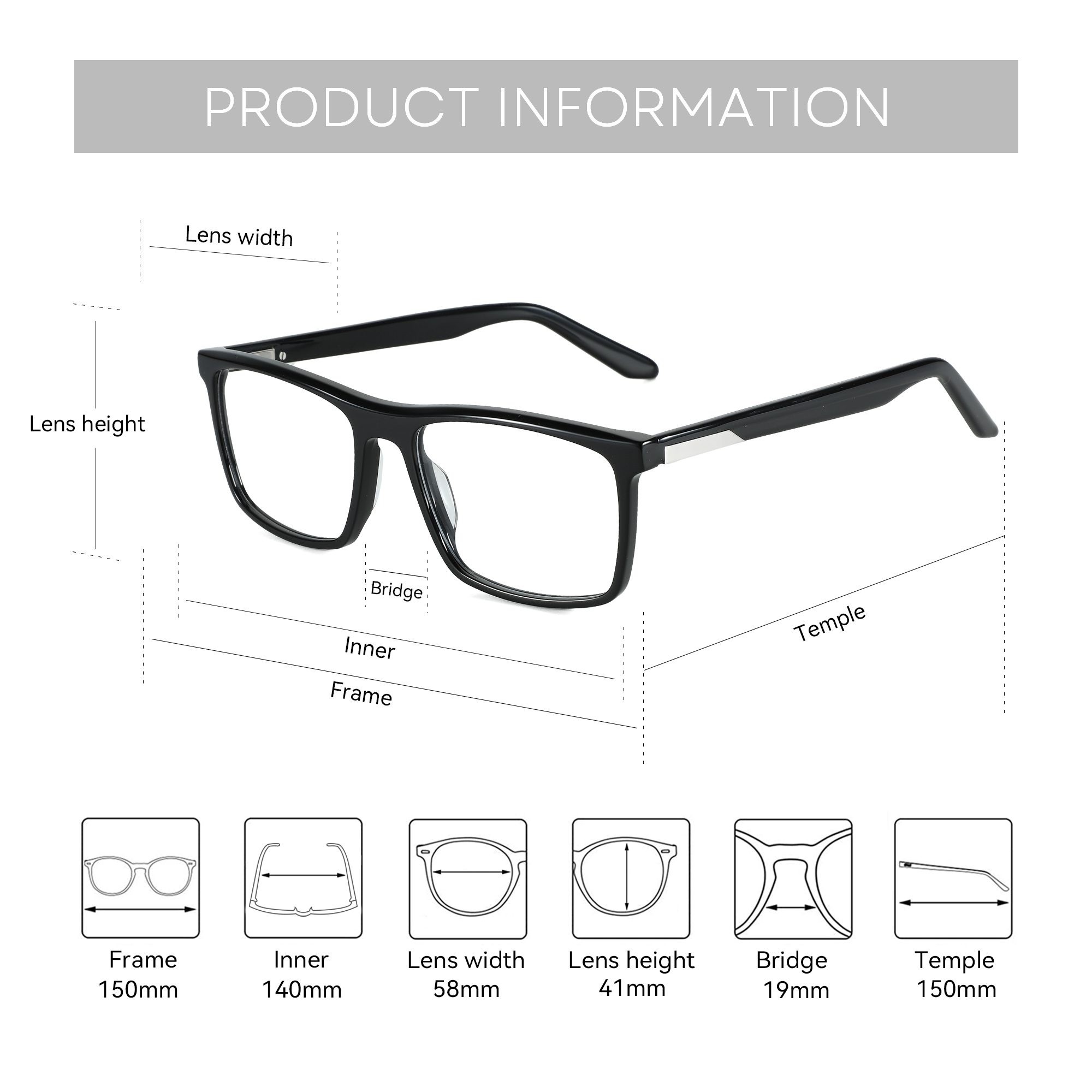 ZENOTTIC Trend Asetat Optik Gö - Men'S Fashion Non Prescription Glasses incelemesi ve fiyatı