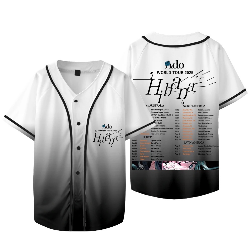 Ado Hibana Dünya Turu Merch Je - Mens Fashion Baseball Jersey incelemesi ve fiyatı