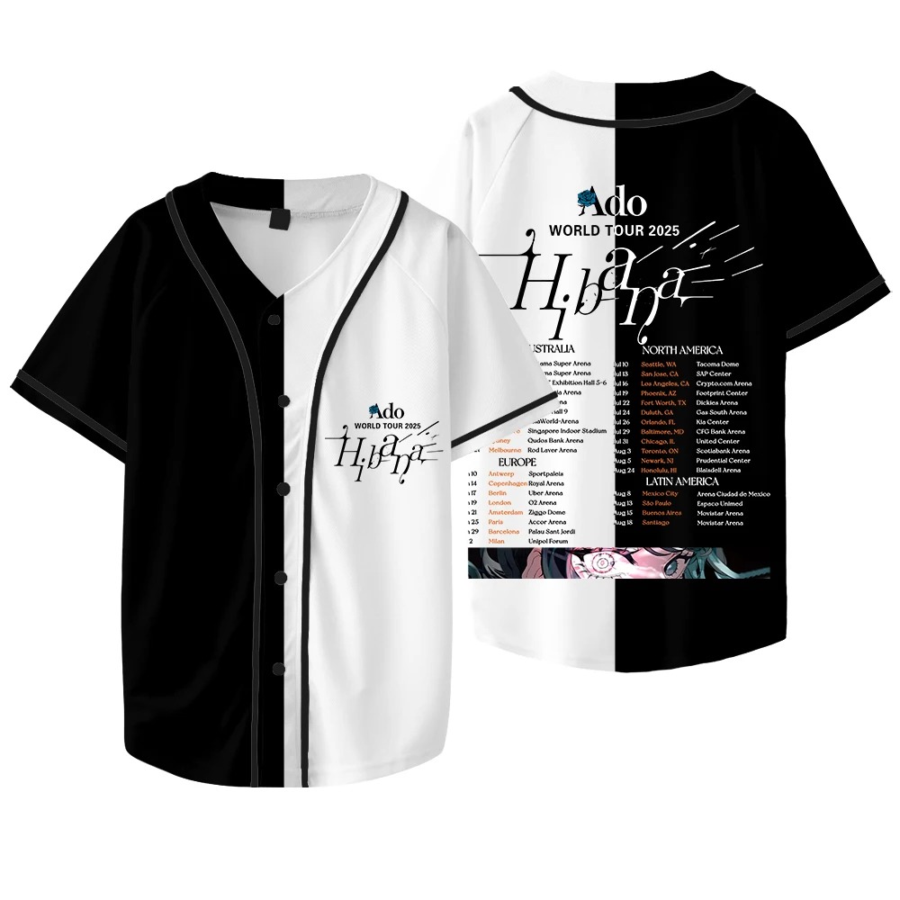 Ado Hibana Dünya Turu Merch Je - Mens Fashion Baseball Jersey incelemesi ve fiyatı
