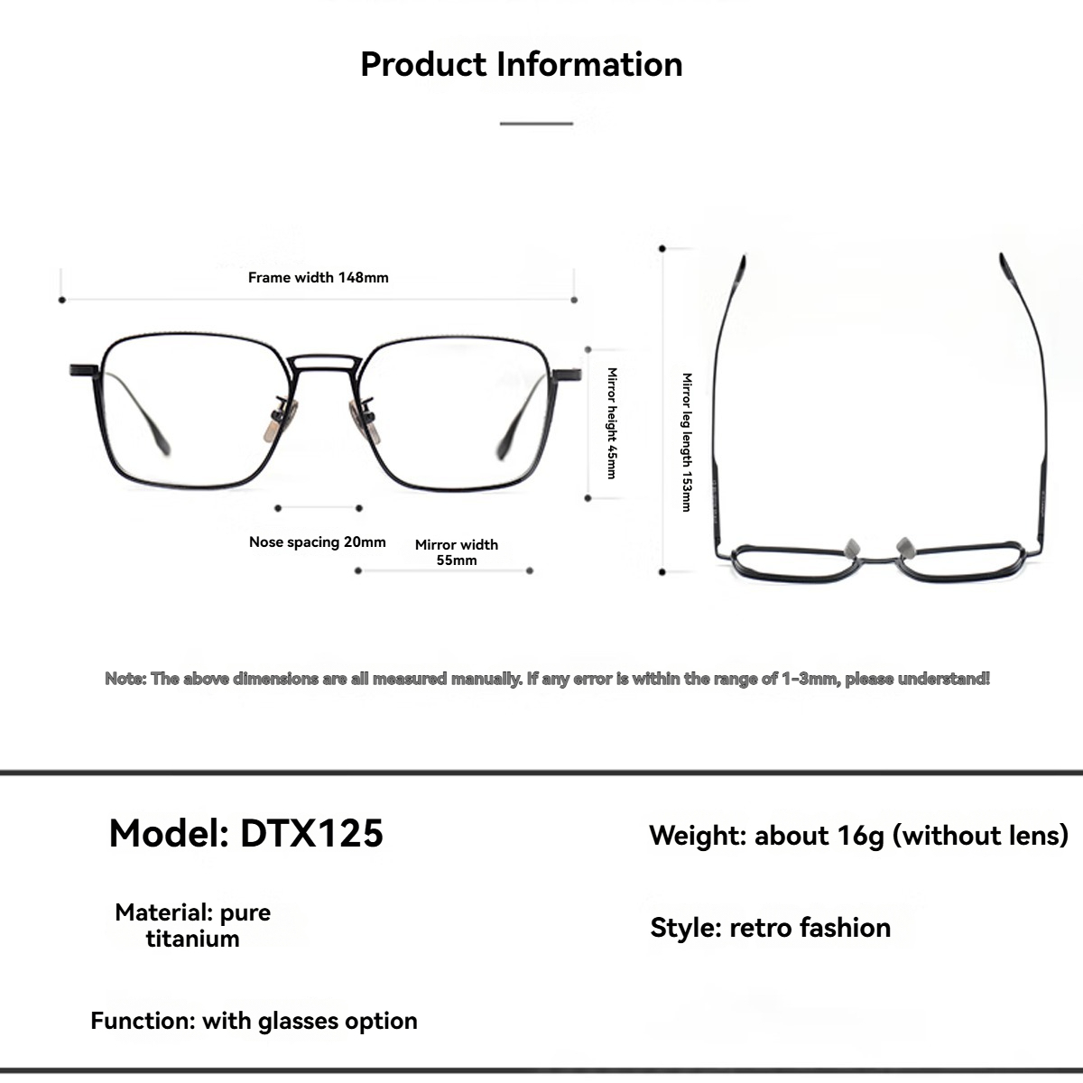 FYTOOMetal Çerçeve Düz Gözlük  - Men'S Fashion Non Prescription Glasses incelemesi ve fiyatı