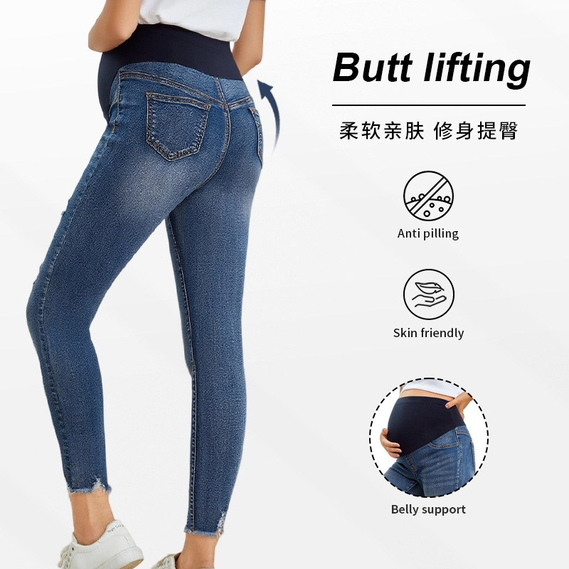 Hamile Kadınlar Rahat Sıkı Kot - Skinny Jeans Ripped incelemesi ve fiyatı