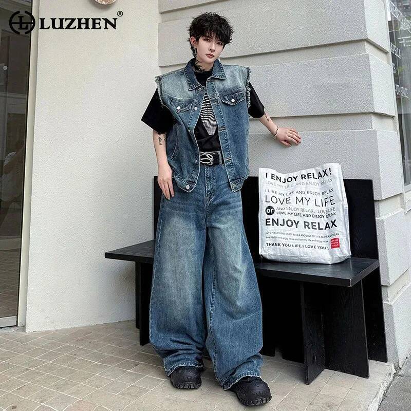 LUZHEN 2026 Yaz Denim Iki parç - Men'S Fashion For Summer 2026 incelemesi ve fiyatı
