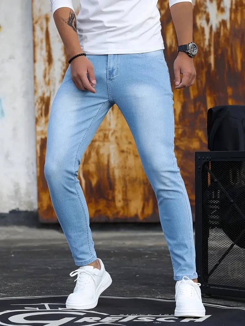 Erkek Kot Pantolon Gökyüzü Mav - Skinny Jeans Ripped incelemesi ve fiyatı