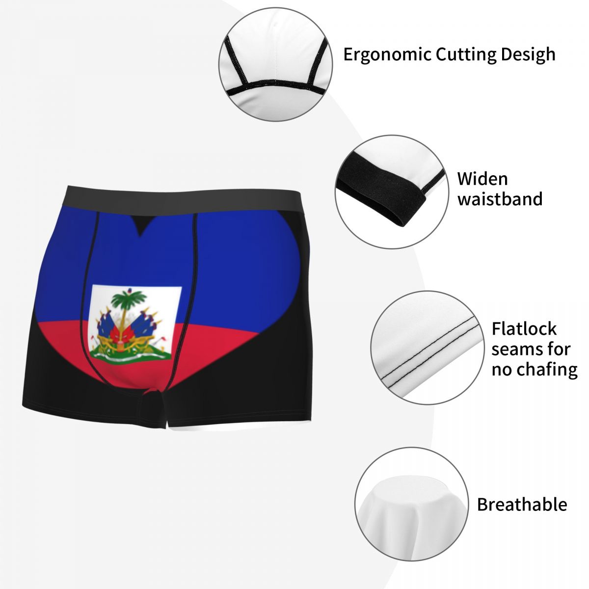 Moda Haiti Bayrağı Boksörler Ş - Men'S Fashion Underwear incelemesi ve fiyatı