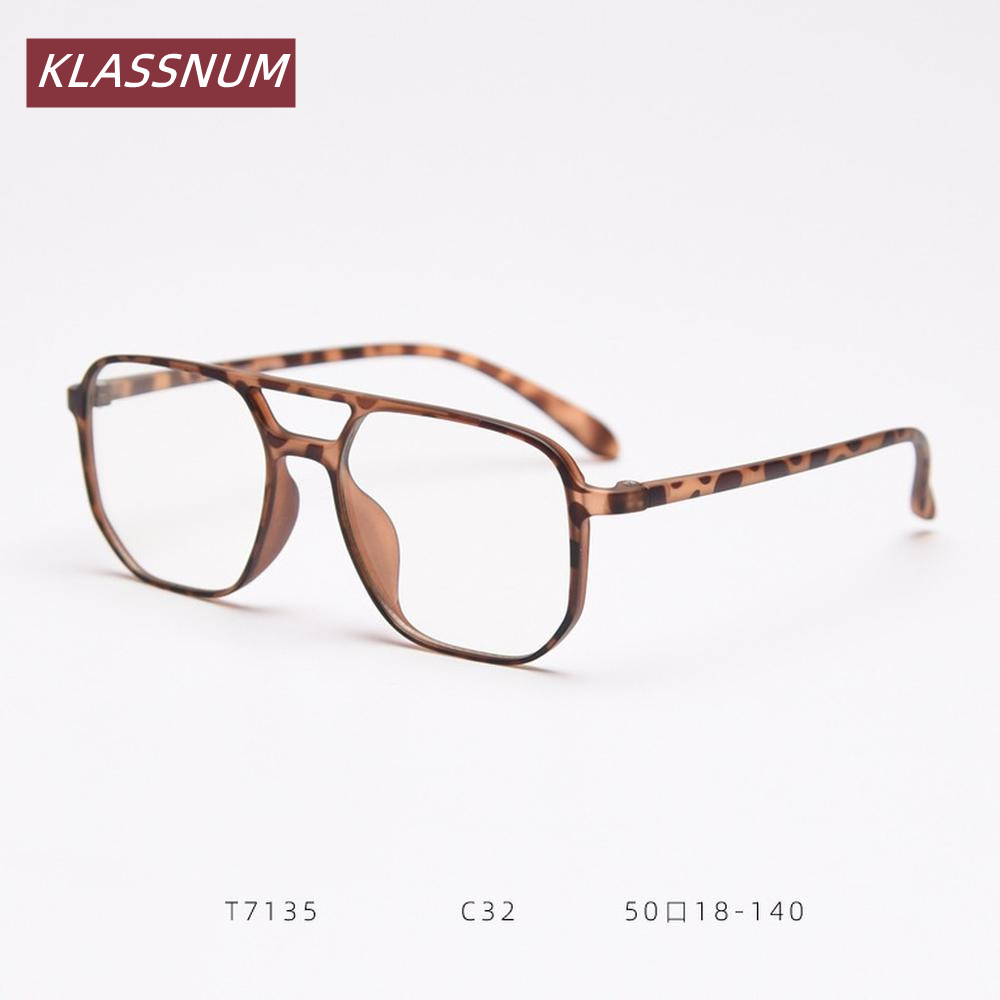 KLASSNUM Çift Köprü Kare Gözlü - Men'S Fashion Non Prescription Glasses incelemesi ve fiyatı