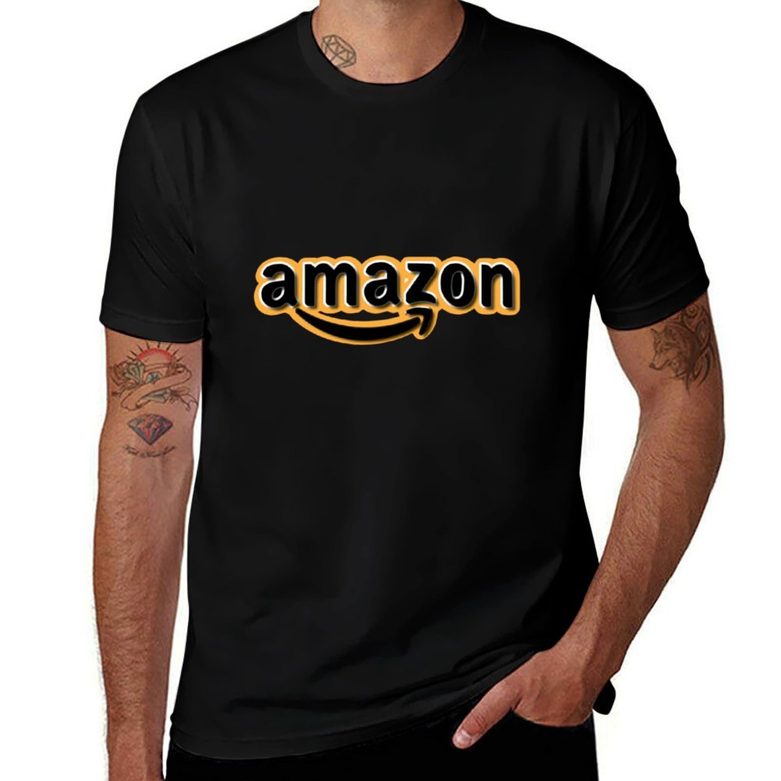 Amazon logolu tasarım tişört M - Amazon Men'S Fashion incelemesi ve fiyatı