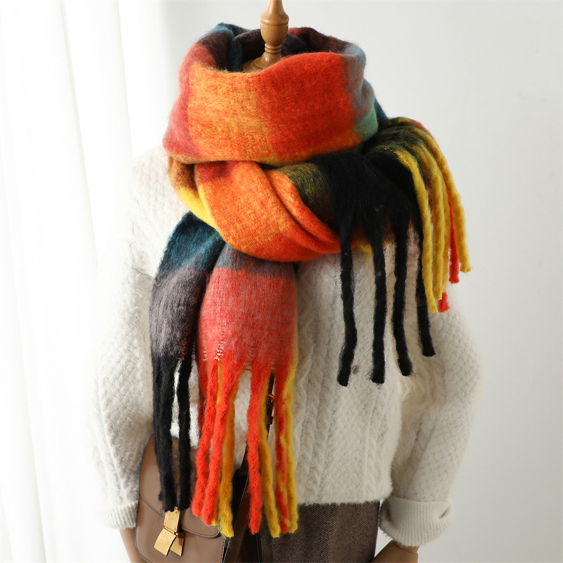 Yeni Sonbahar Kış Izgara Desen - Men Scarf Wool incelemesi ve fiyatı
