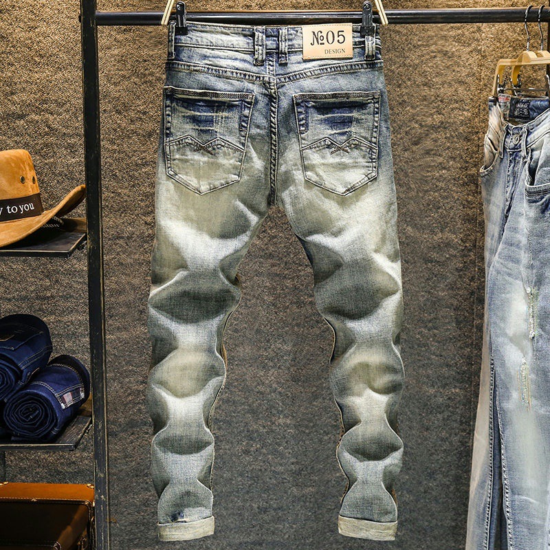 Elastik eski pantolon erkek ko - Skinny Jeans Ripped incelemesi ve fiyatı